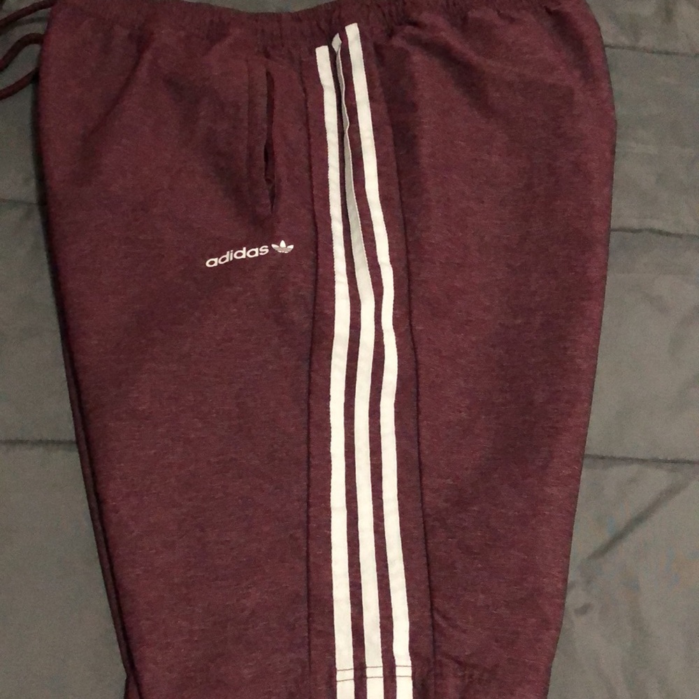 Burgundy adidas mens 2x shorts - Picture 5 of 6